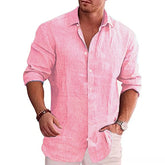 Men's Long Sleeve Solid Color Casual Shirt